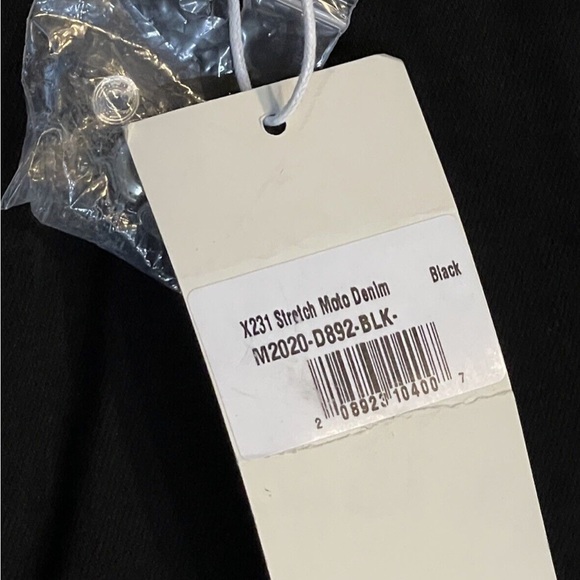 New Men’s MNML Jeans X231 Black Stretch Moto Denim Skinny Distressed Ripped Pant - Picture 8 of 9